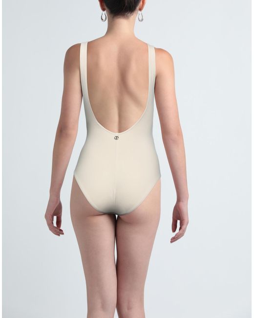 Beige one deals piece swimsuit