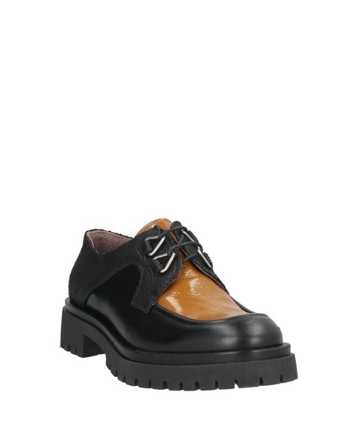 LE BOHÉMIEN Black Lace-Up Shoes Calfskin
