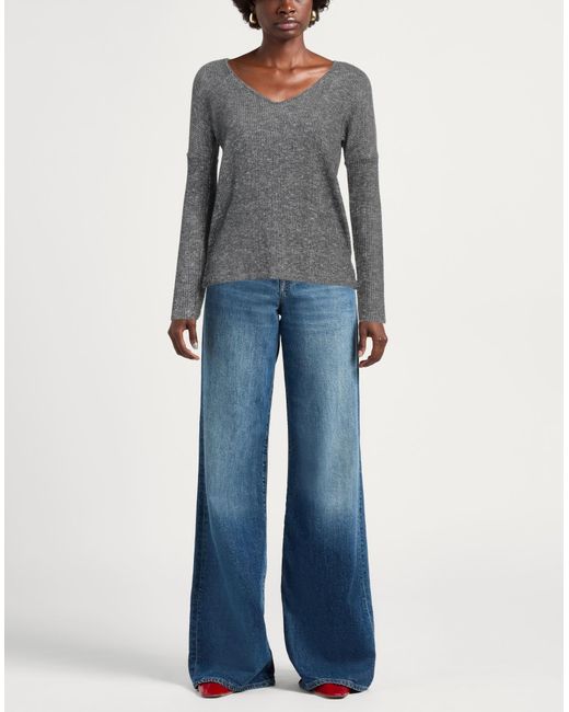 Rag & Bone Gray Sweater Polyester, Rayon, Elastane