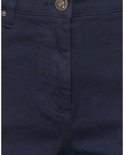 Etro Blue Midnight Pants Cotton, Elastane