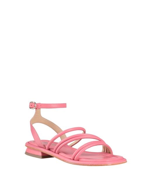 Emanuélle Vee Pink Coral Sandals Leather