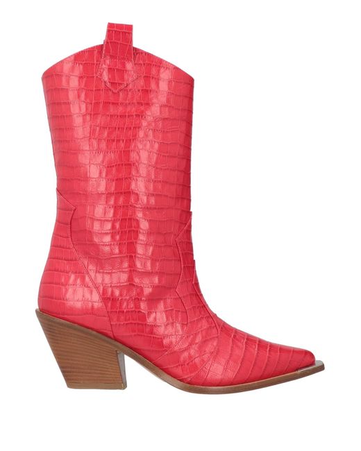 Aldo Castagna Red Ankle Boots