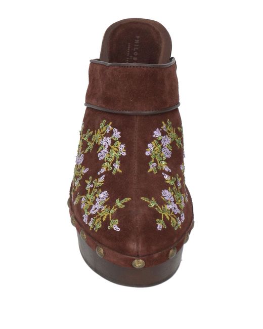 Philosophy Di Lorenzo Serafini Brown Mules & Clogs Leather
