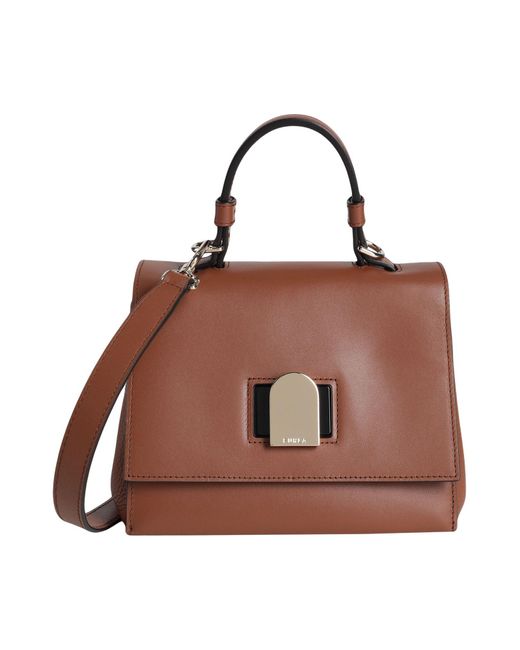 Furla Brown Emma Mini Top Handle -- Handbag Calfskin