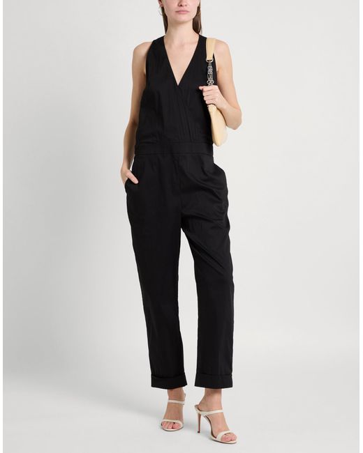 Patrizia Pepe Black Jumpsuit Cotton, Polyamide, Elastane