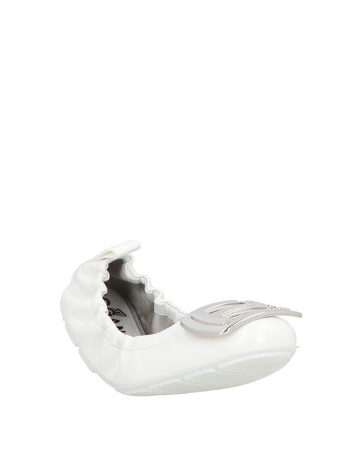 Hogan White Ballet Flats