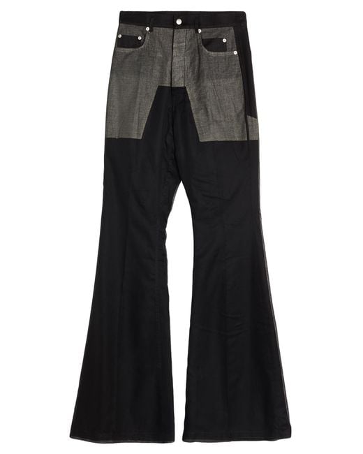 Rick Owens Black Pants Cotton for men