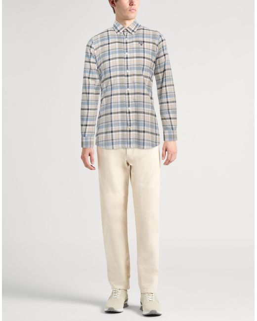 Barbour Blue Shirt Cotton for men