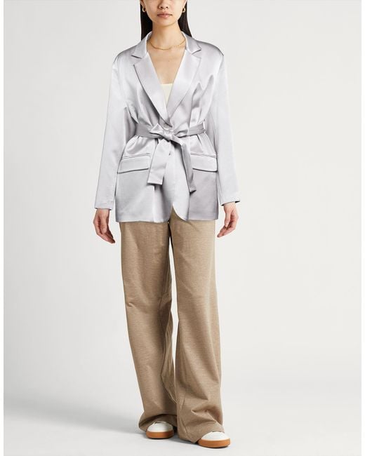 Semicouture White Jacket Acetate, Silk, Polyester