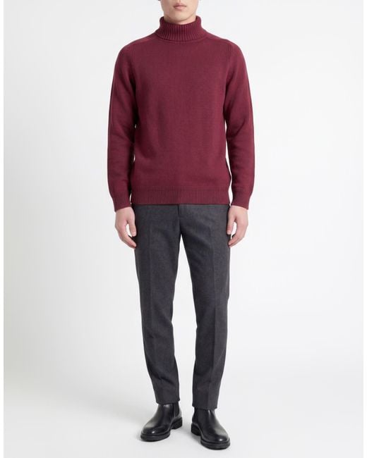 Diktat Red Turtleneck Cotton for men