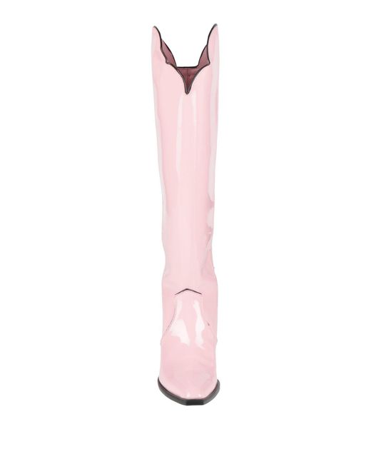 MSGM Pink Light Boot Textile Fibers