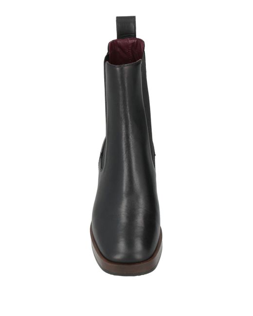 Lorenzo Mari Black Ankle Boots Calfskin