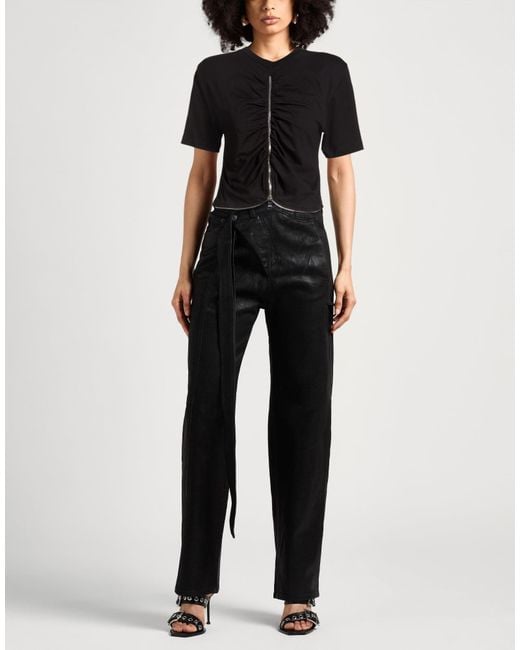 MSGM Black T-Shirt Cotton