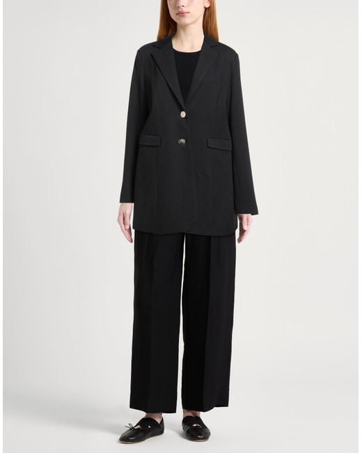 Cristinaeffe Black Blazer Viscose, Nylon, Elastane, Polyester