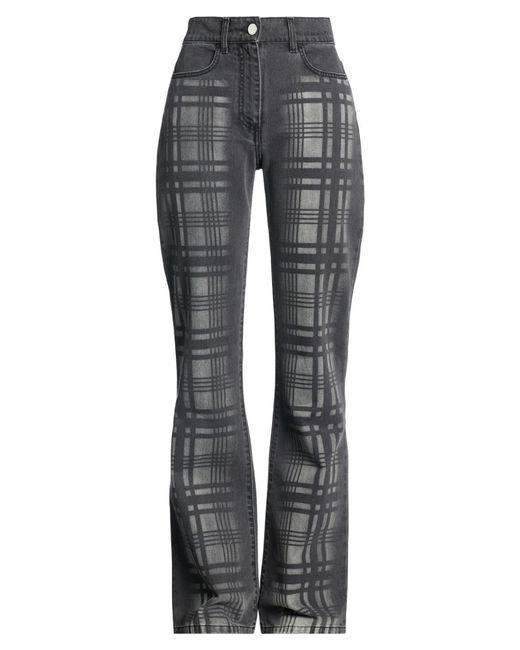 Alberta Ferretti Gray Charcoal Jeans Cotton