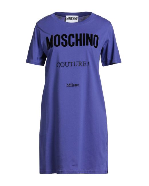 Moschino Blue Couture Mini Dress Cotton