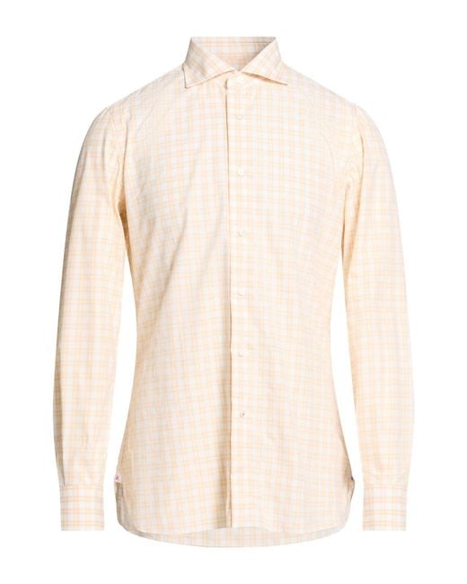 Isaia Natural Shirt Cotton for men