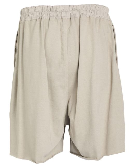 Rick Owens Natural Light Shorts & Bermuda Shorts Cotton, Elastane for men