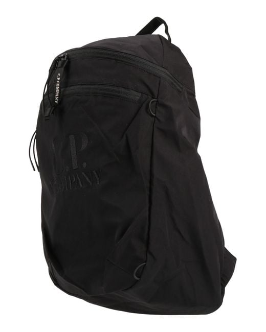 C P Company Black Rucksack for men