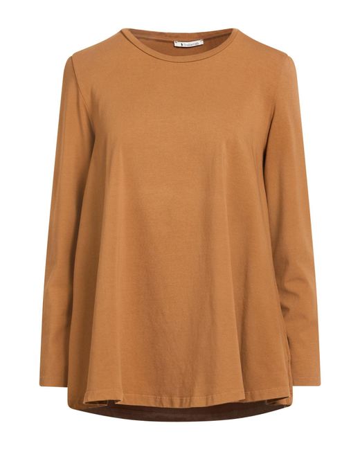 TREBARRABI® Brown T-Shirt Cotton, Elastane