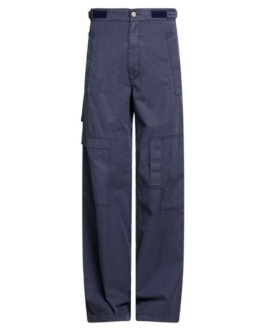 Maison Margiela Blue Pants Lyocell, Cotton for men