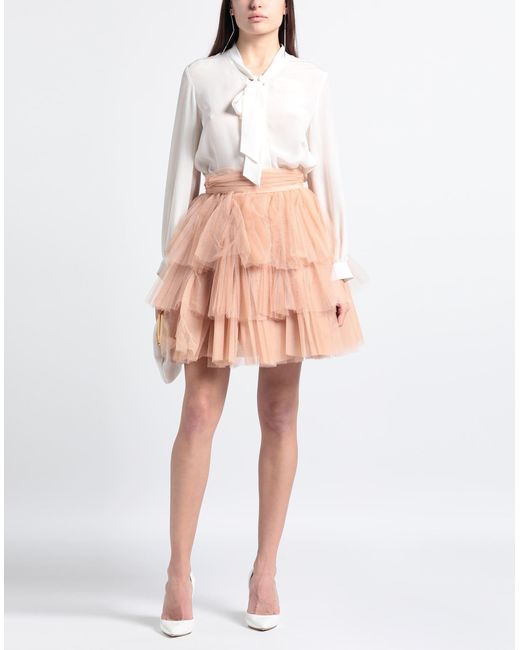 Pinko Natural Mini Skirt