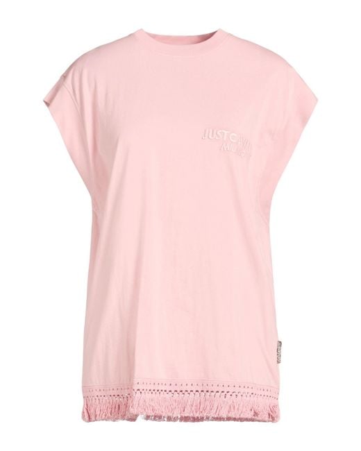 Just Cavalli Pink Antique Rose T-Shirt Cotton