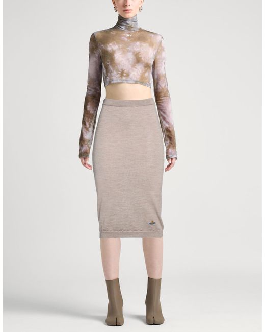 Vivienne Westwood Gray Midi Skirt