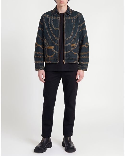 Aries Blue Denim Outerwear Cotton for men