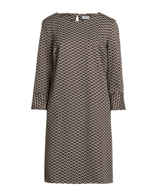 Liu Jo Gray Mini Dress Polyester, Polyamide, Elastane