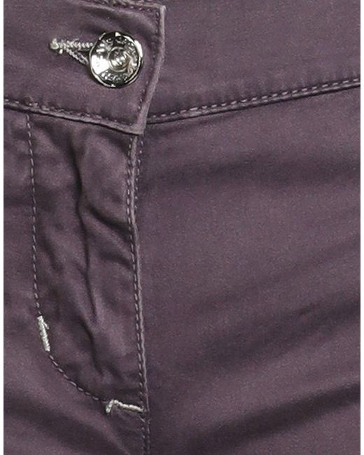 Jacob Cohen Purple Pants Cotton, Elastane