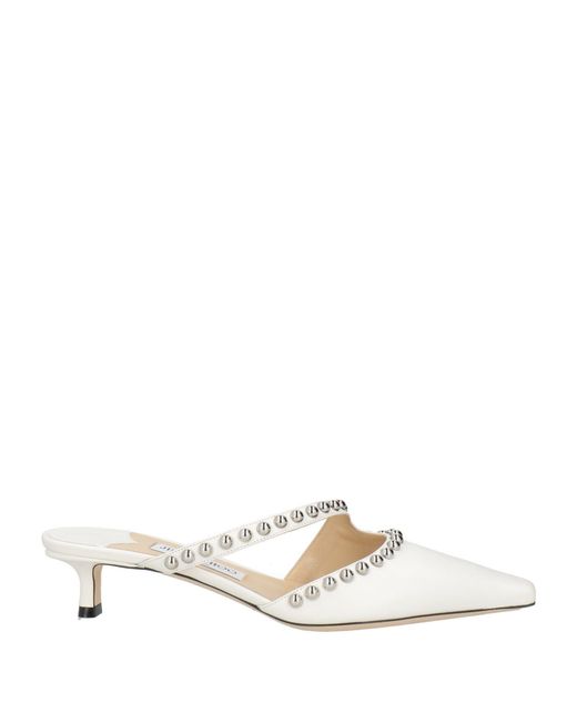 Jimmy Choo White Mules & Clogs