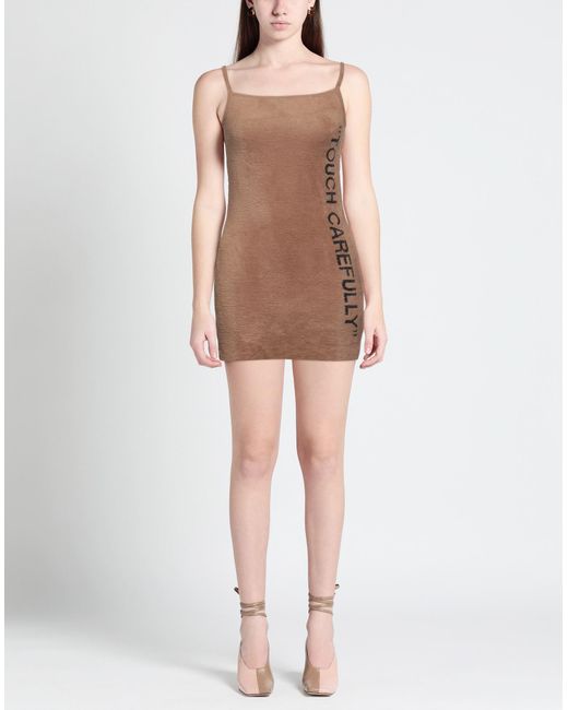 Off-White c/o Virgil Abloh Brown Mini Dress