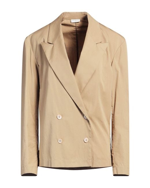 Dries Van Noten Natural Sand Blazer Cotton
