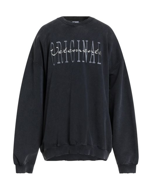Vetements Blue Sweatshirt Cotton for men