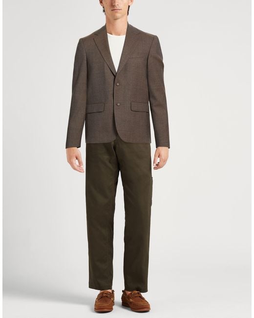 Officine Generale Brown Blazer Virgin Wool for men