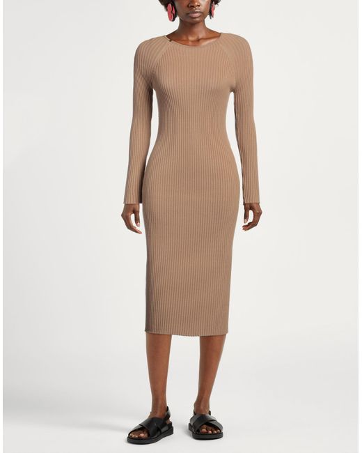 Vestito Midi di Elisabetta Franchi in Natural