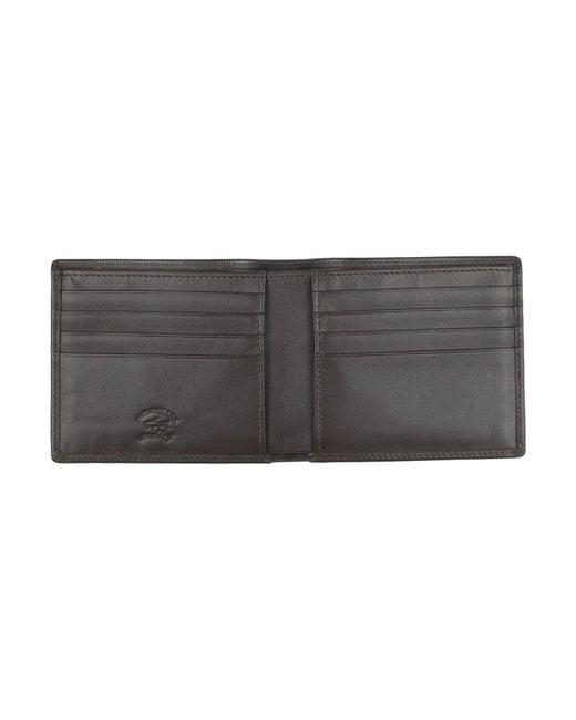 Paul & Shark Gray Wallet Cow Leather for men