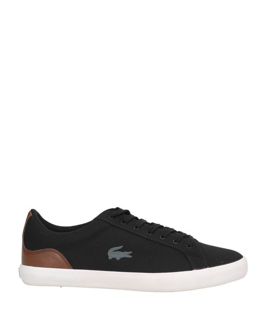Lacoste Black Sneakers Textile Fibers, Synthetisches Material for men