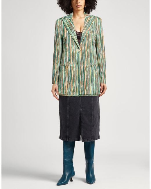 Suoli Green Blazer Viscose, Polyester, Elastane