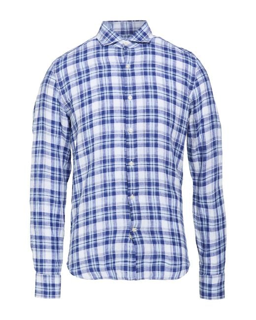 Savile Row Blue Shirt Linen for men