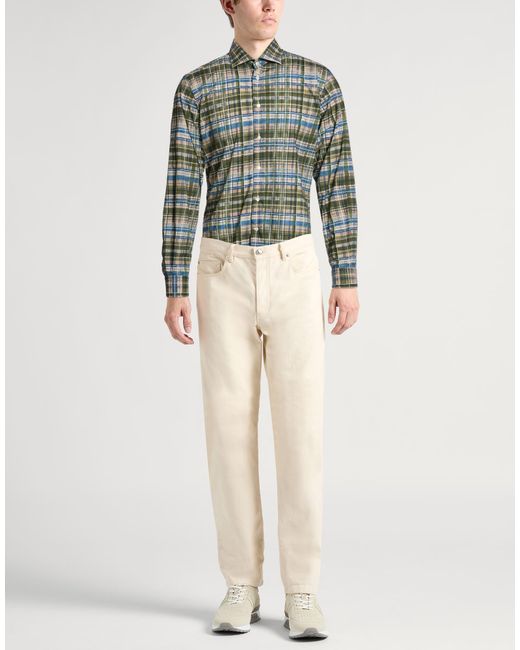 Boglioli Green Military Shirt Cotton for men