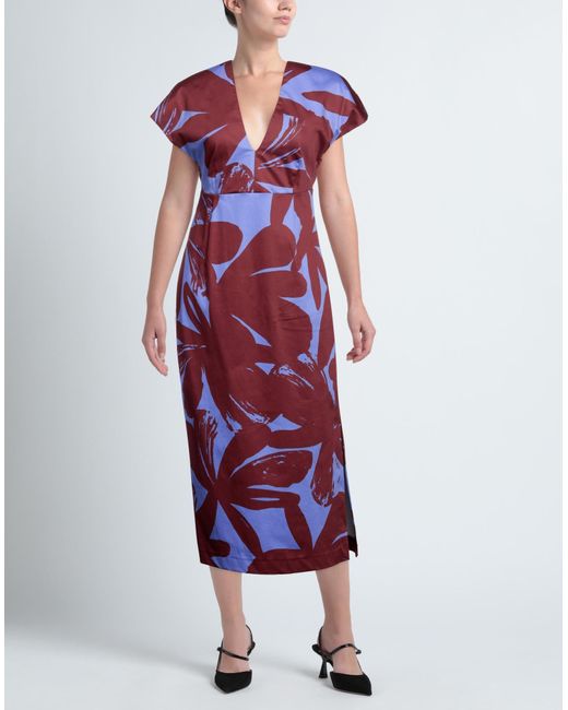 Liviana Conti Purple Midi Dress