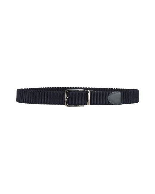 Paul & Shark Black Belt Viscose, Rubber for men