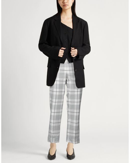 Thom Browne Gray Ivory Pants Wool