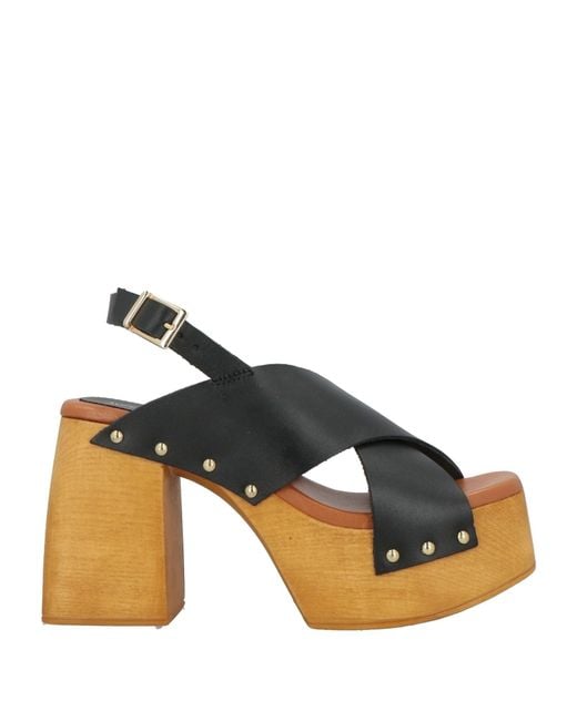 SOFIA MARE Black Sandals Leather