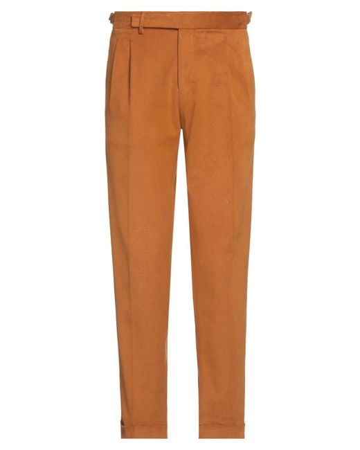 Briglia 1949 Brown Racconta La Sartoria Camel Pants Cotton, Elastane for men