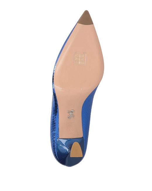 Sergio Levantesi Blue Bright Pumps Leather