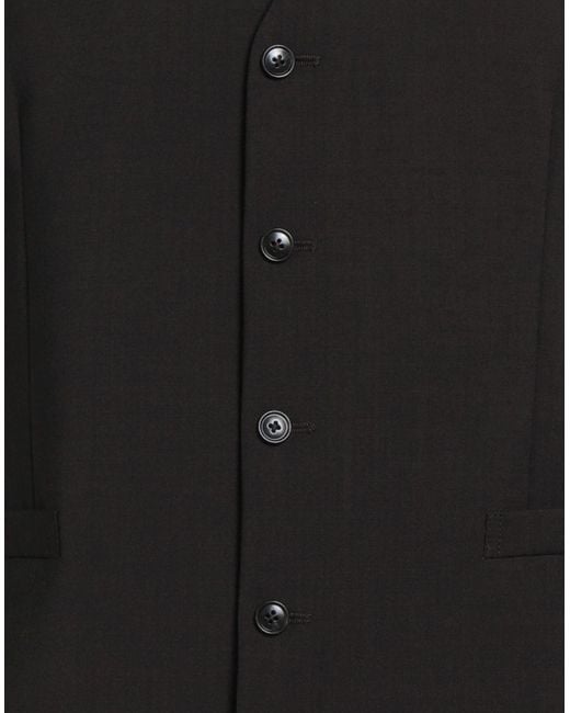 Tiger Of Sweden Black Tailored Vest Recycled Polyester, Wool, Elastane for men