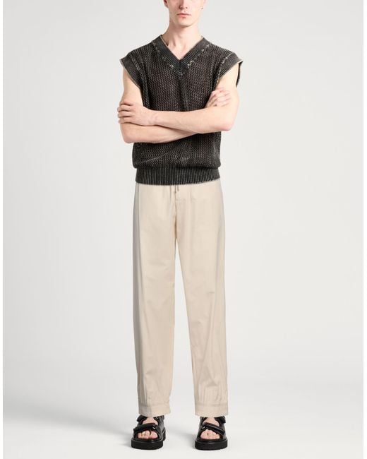Burberry Natural Cream Pants Cotton, Viscose, Polyester for men